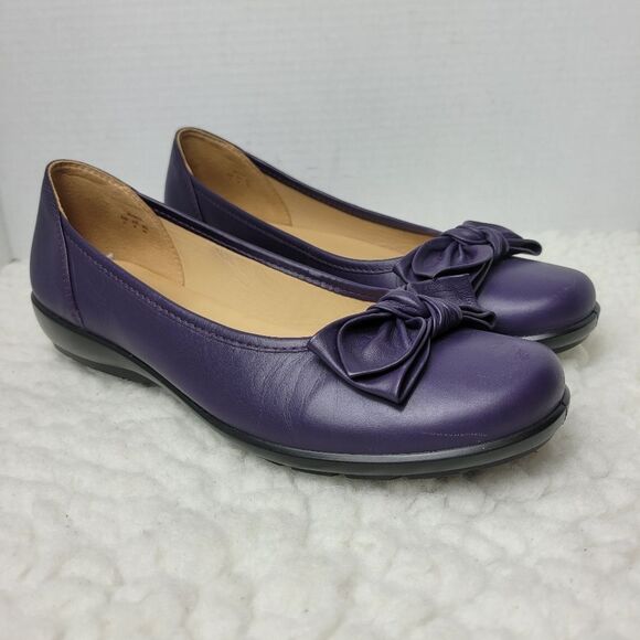 Hotter Comfort Concept Jewel Women's Size 9 Purple Leather Slip On Ballet Flat - Picture 1 of 12